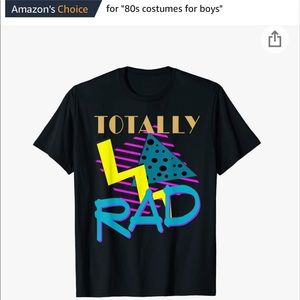 TOTALLY RAD 80s COSTUME T SHIRT